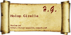 Holop Gizella névjegykártya