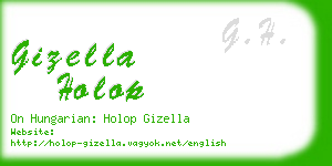 gizella holop business card